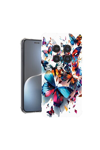 bestcase Θήκη για Honor Magic7 Pro, Αντικραδασμική 1.5MM, Πολύχρωμες Πεταλούδ...