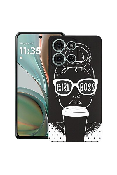 bestcase ¬Æ Husa pentru Motorola Moto G15, Girl Boss, Slim Silicon 0.8MM, Ant...
