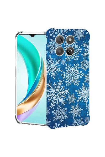bestcase ¬Æ Husa compatibila Honor X8C, Anti Shock 1.5MM, Winter Pattern, Pro...