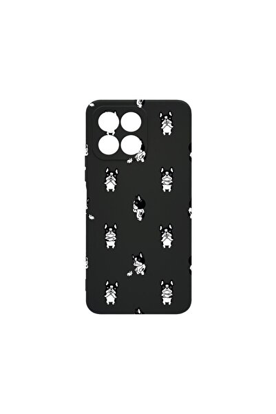 bestcase Премиум калъф от течен силикон, съвместим с Honor X6, с десен на бул...