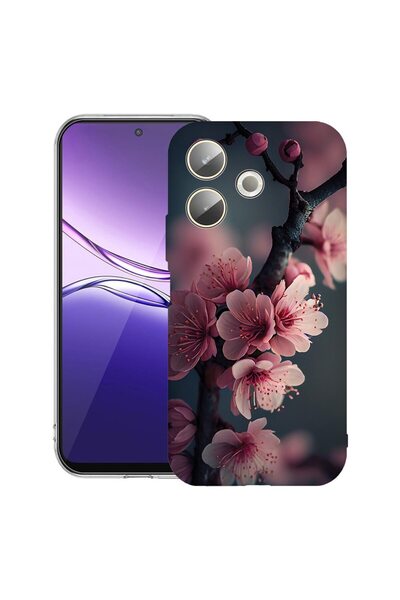 bestcase ¬Æ Husa Clear Silicon pentru OPPO A5 Pro 5G, Cherry Blossom, 2042415...