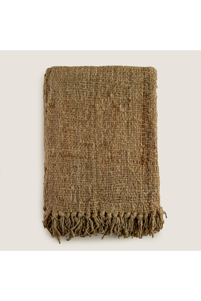 Chakra Galla Sofa Shawl Natural