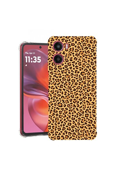 bestcase ¬Æ Husa pentru Motorola Moto G05, Anti Shock 1.5MM, Leopard pattern,...
