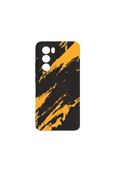 bestcase ¬Æ Husa Premium Silicon, Compatibila Cu OPPO Reno12, Golden Stripes,...