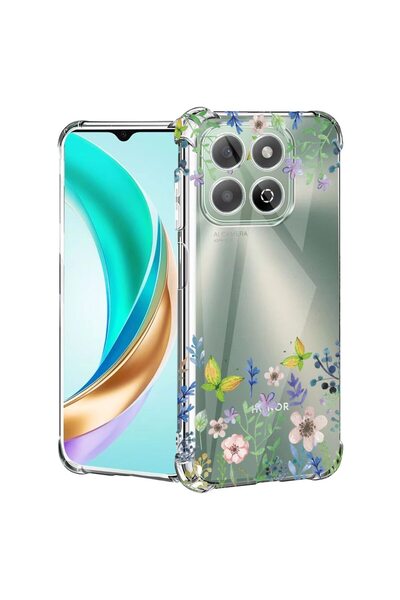 bestcase ¬Æ Husa compatibila Honor X8C, Anti Shock 1.5MM, Butterfly Flowers, ...