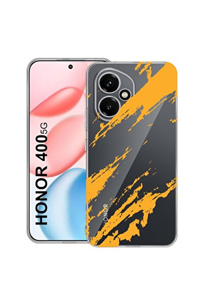 bestcase ¬Æ Husa Clear Silicon pentru Honor 400, Golden Stripes, 2036423 T 1054