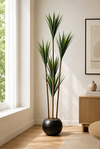 TrentonGCC Artificial Indoor Decorative Tree in Modern Pot – Premium Faux Flo...