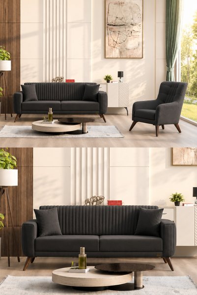 İYENA HOME LİVİNG Havana 3+3+1 Sırt Mekanizmalı Modern Koltuk Takımı