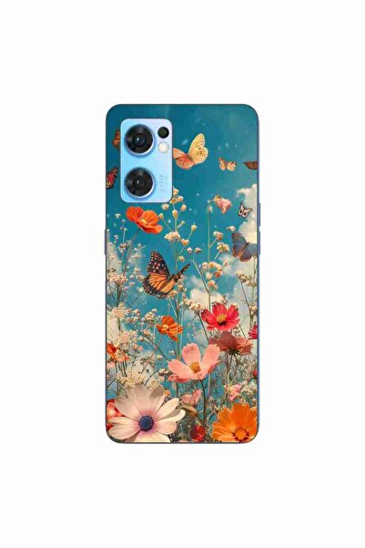 OEM Θήκη συμβατή με Oppo Reno7 5G Σιλικόνης Gel TPU με σχέδιο Λουλούδια και Π...