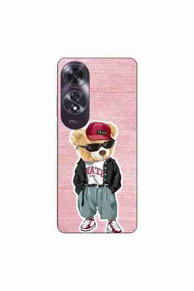 OEM Калъф, съвместим с Oppo A60 4G, силиконов гел TPU, с десен  "Розова мечка...