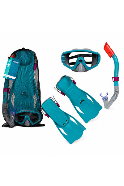 BESTWAY Set snorkeling, masca, tub si labe inot, protectie UV, marimea 41-46,...