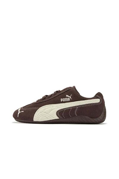 Puma Golf حذاء رياضي Speedcat OG بني غامق/أبيض للرجال/النساء/الطلاب