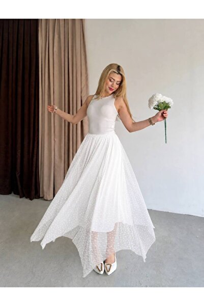 Paraf style Midi Boy and Sparkle Detailed Skirt