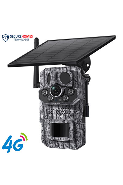 OEM SecureHomes Hunting Camera with 3 PIR Sensors, 4G SIM, Solar Panel and 78...