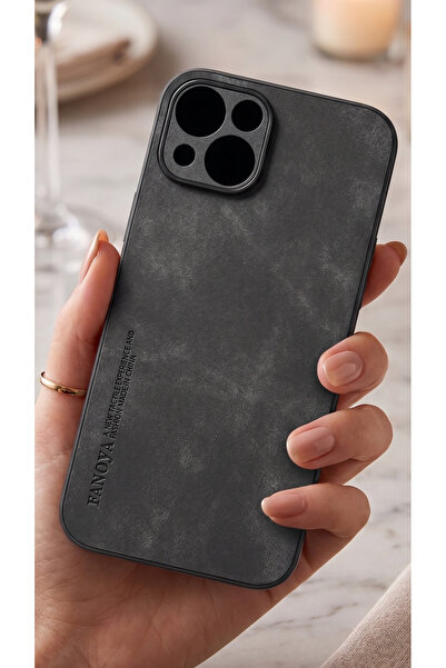 TechTrove iPhone 13 İçin Uyumlu Deri Tasarımlı Elde Kaymaz Sararmaz Tozlanmaz...