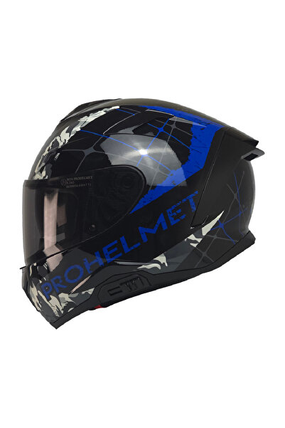 EKİPMANHANE MTS X340 KASK KARARTMALI VİZÖR+GÜNEŞ VİZÖR ACİL ÇIKIŞ PEDLİ ABS K...