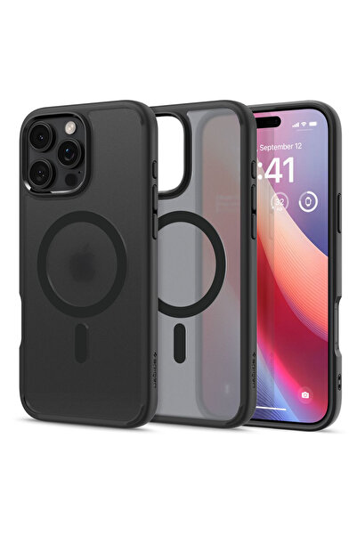 OEM Husa pentru iPhone 16 Pro, Spigen, Protectie, negru