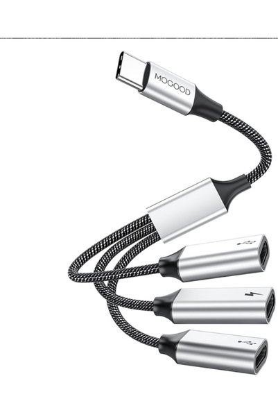 zerzembe MOGOOD USB C Çoklayıcı, USB C - USB C Dişi Adaptör, 3'ü 1 arada Tip ...