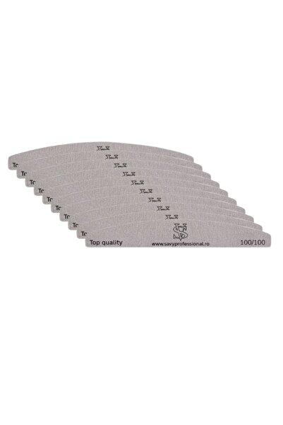OEM Set de pile de unghii Savyprofessional, Semiluna, Granulație 100/100, 10 ...