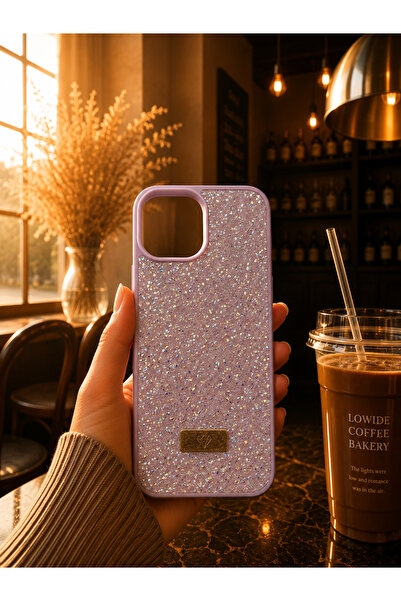 MMP SHOP İphone 13 / 14 Uyumlu İçi Kadife Elmas Tasarımlı Taşlı Parlak Pırlan...