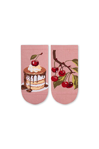 Pirin Hill Short cotton socks Arty Socks with Pink Cherries