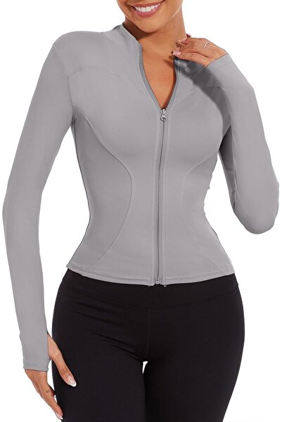 Other Yutdeng Women's Running Jacket Long Sleeve Sports Jacket Yoga Jacket Li...