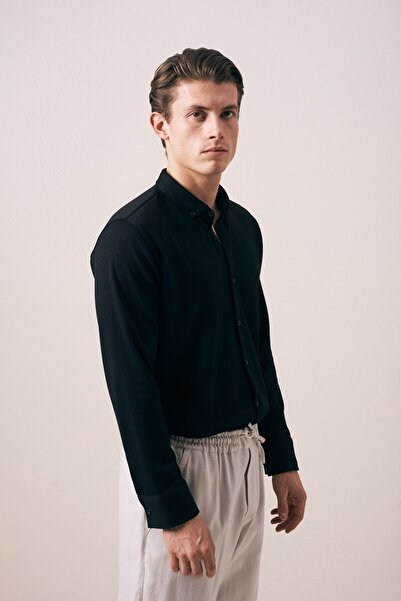 carino man REGULAR FIT OYSHO ÇİZGİ DOKULU GÖMLEK