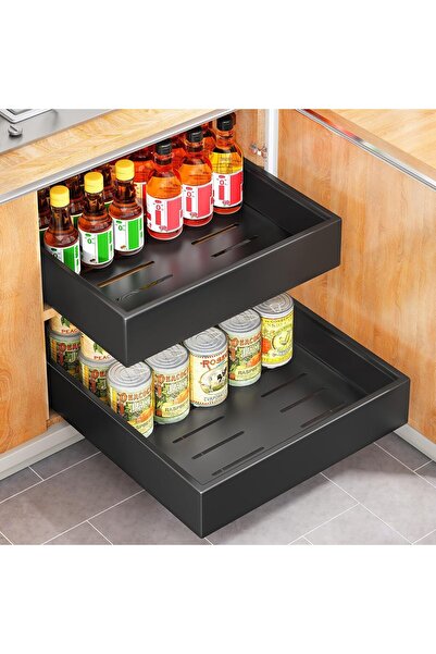 SAYZH Pull Out Cabinet Organiser, Slide Out Drawer for Kitchen Cupboard, 43x3...