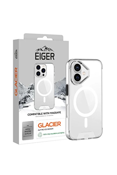 EIGER Husa Glacier Magsafe Case iPhone 16 Plus Clear