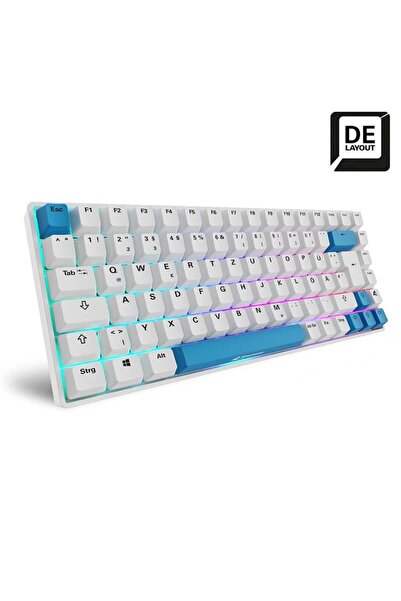 SHARKOON Gaming Tastatur Skiller SGK50S3 PBT wei√ü-gelb RGB