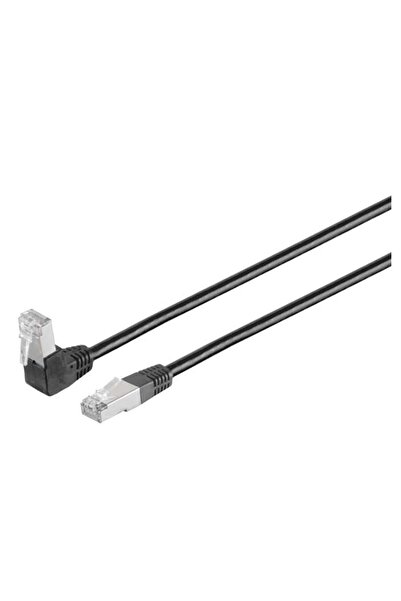 MicroConnect U/UTP CAT6 3M Negru PVC 1 x 90°