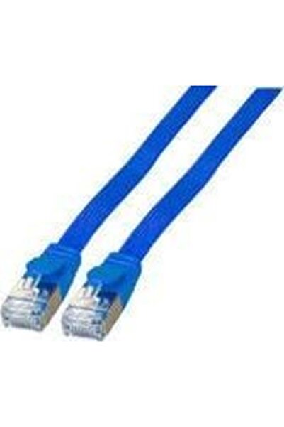 EFB Cablu patch plat RJ45 U/FTP Cat.6A PVC 3.00m albastru