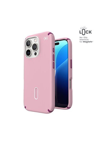 Speck Presidio2 Pro ClickLock & MagSafe - Husă iPhone 16 Pro (Roz Wednesday /...