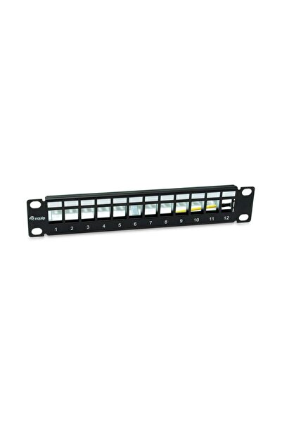 EQUIP Patchpanel 10 inch 12xKeystones FTP 1U RAL9005
