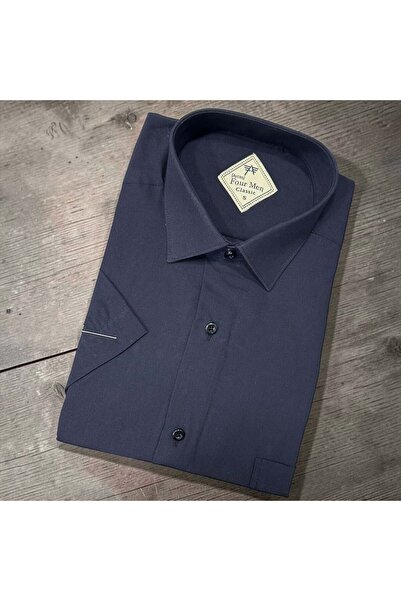 EREN STYLE Linen Classic 100% Cotton Short Sleeve Anti-Sweat Shirt