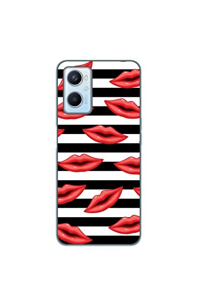 OEM Husa compatibila cu Oppo A96 4G Silicon Gel Tpu Model Striped Kisses