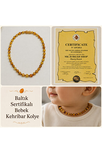 best bioenerji taş terapi Bebek Kehribar Kolye – Doğal Baltık Kehribarı Sıklı...