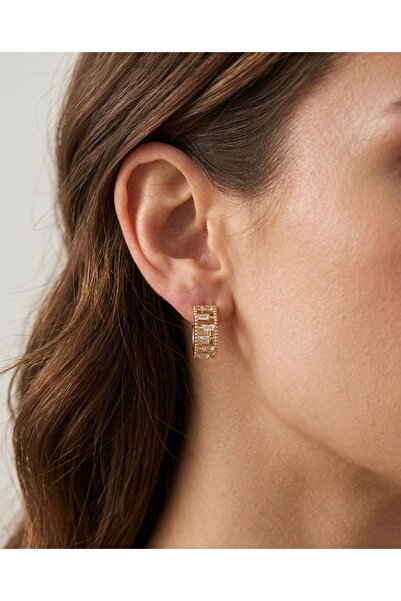 XUPING JEWELRY أقراط من الفولاذ موديل Xuping مرصعة بحجر الزركون