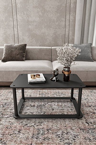 İNCELER DEKOR & DİZAYN HOLE Masivo Orta Sehpa 68x42 DİKDÖRTGEN SİYAH