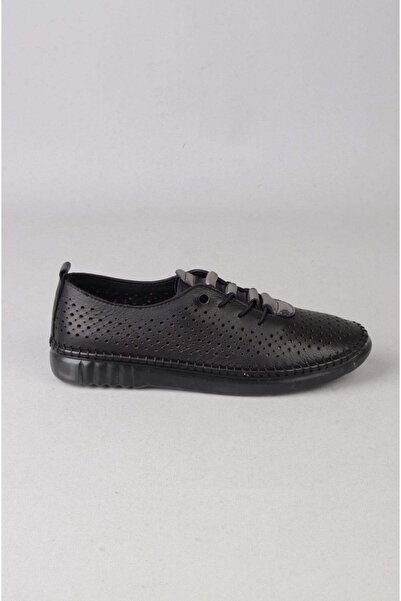 SEÇ KUNDURA Seç 301 Genuine Leather Anatomical Women's Shoes Black
