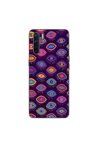 OEM Husa compatibila cu Oppo A91 Silicon Gel Tpu Model Tribal Eyes