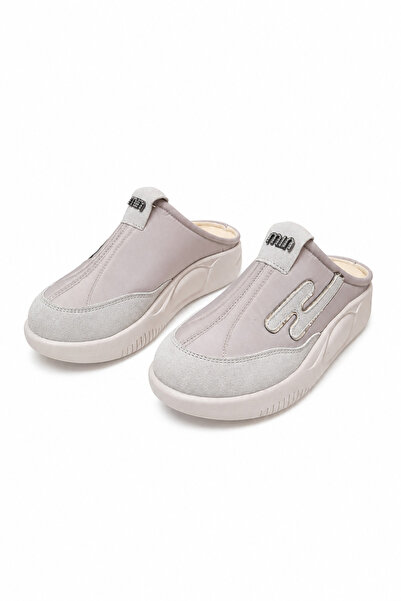 Demirsa Boutique Kadın Bej Sneaker Günlük Terlik