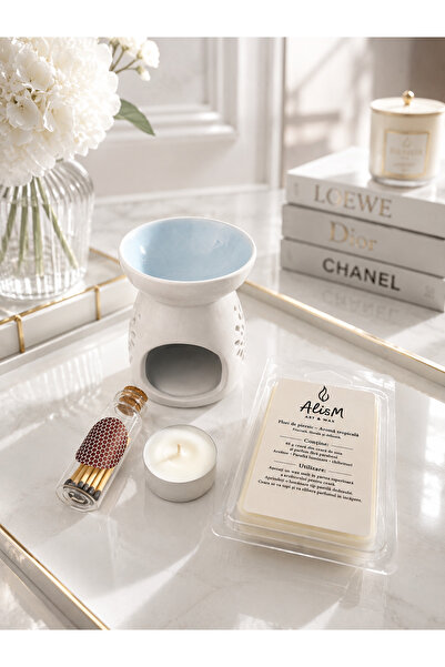 AlisM Art&Wax Set aromaterapie AlisM Art & Wax – Lampă ceramică pentru wax me...