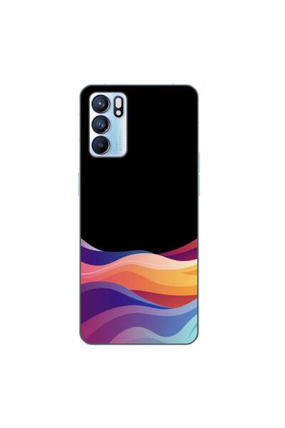 OEM Husa compatibila cu Oppo Reno6 5G Silicon Gel Tpu Model Neon Waves