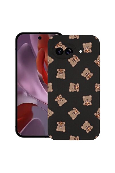 bestcase Калъф за Google Pixel 9a, с десен на плюшено мече, тънък силиконов 0...