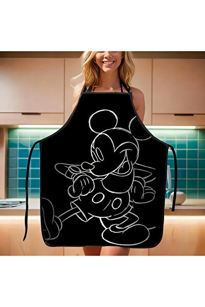 Choice 55cmx73cm 1pc 1pc Mickey Mouse White Line Art Sketch Apron, perfect fo...