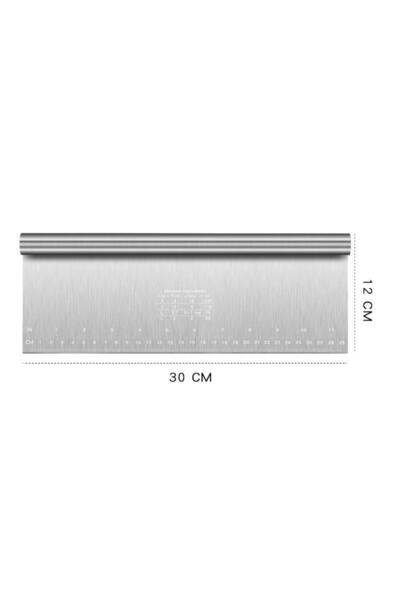 Choice3 30cm 1Pc Stainless Steel Scale Cake Scraper Buttercream Edge Smoother...