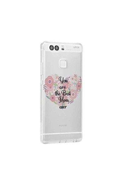 bestcase Husa Silicon, Transparent, 0.5MM, Best Mom Ever, Huawei P10 Lite