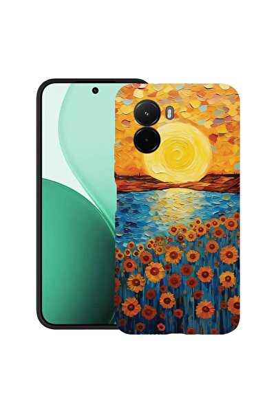 bestcase ¬Æ Husa TPU Ultra Slim Compatibil cu Poco M7, cu Design Sunflower Pa...