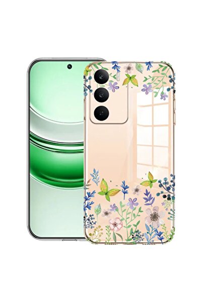 bestcase Husă transparentă din silicon pentru Realme C71, Fluturi și flori, 2...